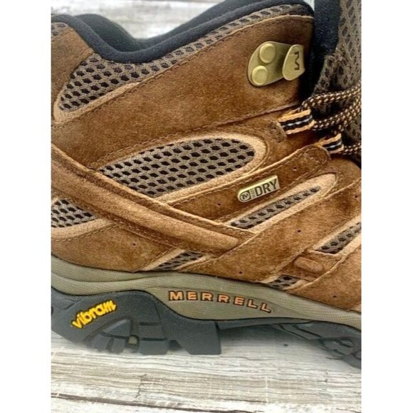 Merrell Men's J06051 Hiking Boots Brown Suede & Mesh Size 9.5 Vibram Sole - Picture 10 of 10